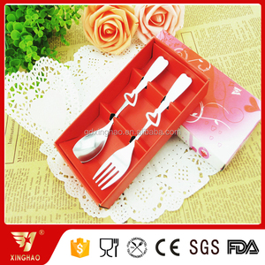 Bộ Quà Tặng 2 Món Hàng Mới Về Muỗng Nĩa Và Nĩa Bằng Thép Không Gỉ Có Tay Cầm Độc Đáo - Product Image 4