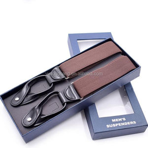 <span class=keywords><strong>Tirantes</strong></span> <span class=keywords><strong>con</strong></span> Botones Planos en la Espalda en Forma de Y para Hombre y Mujer, <span class=keywords><strong>Tirantes</strong></span> <span class=keywords><strong>con</strong></span> Accesorios de Cuero de Microfibra para Uso Diario - Product Image 3