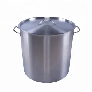 Olla de inducción antiadherente de gran tamaño, olla de acero inoxidable de gran resistencia ss304, 12l, 50l, 70l, 100l, 150l, 200l, 30l