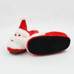 Noel hediyesi kızlar fantezi peluş kışlık terlik kırmızı benzersiz kaymaz yatak odası kadın Santa terlik noel - Product Image 5