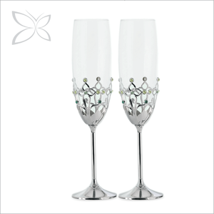 Artesanía de Hierro de Estilo Gótico de Lujo Creativo Personalizado para Flautas, Par de Gafas K9 con Cristales de Corte Brillante, Sostenible - Product Image 2