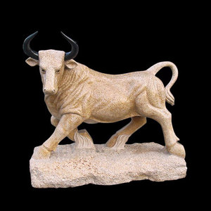 Decoración al aire libre tamaño natural <span class=keywords><strong>de</strong></span> piedra natural <span class=keywords><strong>de</strong></span> mármol Bull estatua <span class=keywords><strong>escultura</strong></span> - Product Image 1
