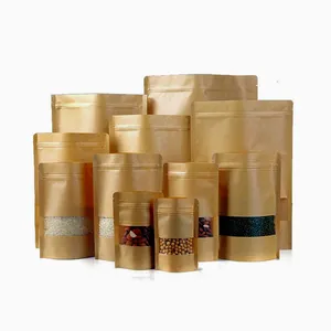 Wholesales saco de papel embalagem de alimentos, auto-vedante de natal de alta qualidade com janela clara para embalagem de alimentos