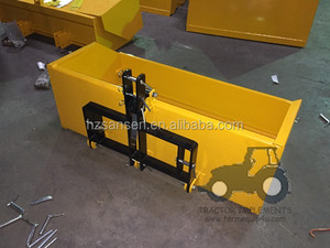 Boîte de transport basculante à <span class=keywords><strong>3</strong></span> <span class=keywords><strong>points</strong></span> pour tracteurs compacts; <span class=keywords><strong>Godet</strong></span> <span class=keywords><strong>arrière</strong></span> monté sur tracteur de transport agricole 1.2m -1.5m-1.8m-2.1m - Product Image 4