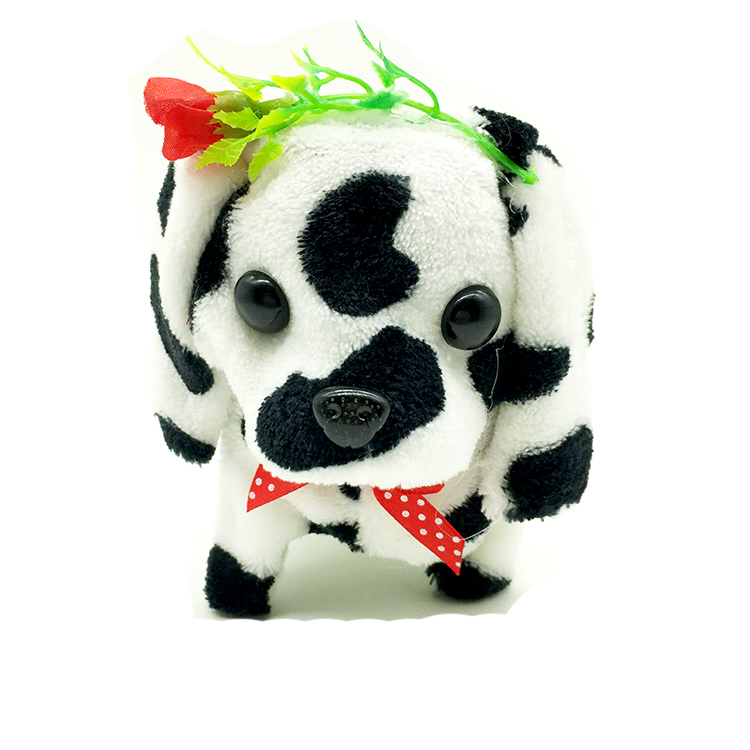 Модные плюшевые далматинец Электрический ходить игрушки для собак