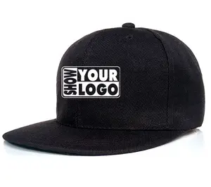 Gratis Pengiriman Bordir Custom Logo Anda 20 Pcs Topi Snapback Pinggiran Datar Minimum, Topi Datar