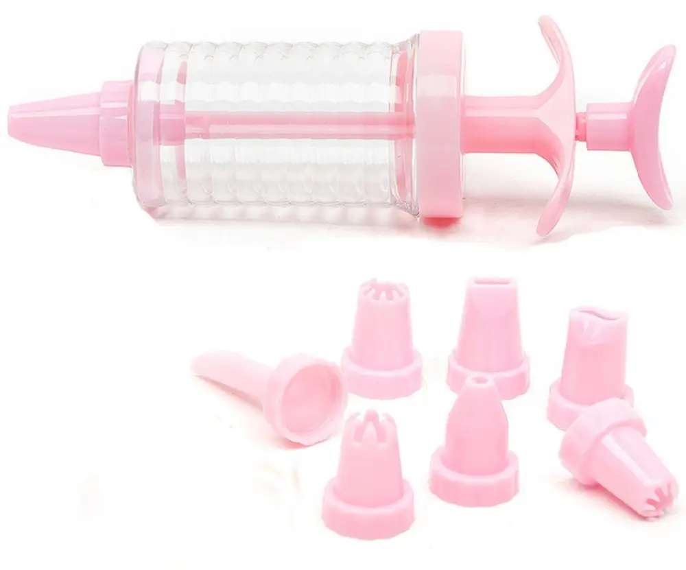 Cake Decorating Gun Kit with 8-Piece Icing Syringe Piping Tips Nozzles Set Baking Accessories