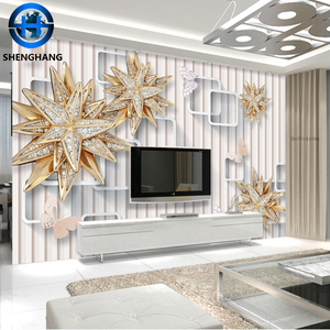 Nuova Carta da Parati Moderna Floreale 3D 2020, Effetto 8D, Decorazione Colorata per Interni, Facile da Applicare, 5 Anni di Garanzia, Grafica Artistica Cinese - Product Image 4