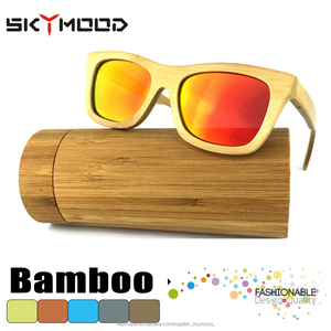 <span class=keywords><strong>Polaroid</strong></span> para los hombres <span class=keywords><strong>Lentes</strong></span> polarizadas wayfarer mujer Anteojos polarizados Marco de madera Gafas de sol de bambú - Product Image 1