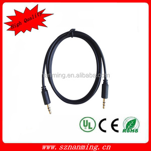 3.5mm aux <span class=keywords><strong>cable</strong></span> 3-poles plateado <span class=keywords><strong>cable</strong></span> estéreo para el teléfono y <span class=keywords><strong>altavoz</strong></span> - Product Image 1