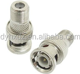 Adaptateur coaxial RF en laiton nickelé, isolé PTFE, <span class=keywords><strong>BNC</strong></span> mâle vers F femelle, adaptateur <span class=keywords><strong>N</strong></span> 50/75 Ohm - Product Image 2