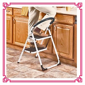 Taburete Plegable de 2 Peldaños de Acero para <span class=keywords><strong>Lidl</strong></span>, Escalera Doméstica de Seguridad con Peldaños Antideslizantes - Product Image 4