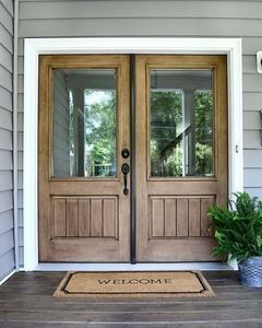 Seeyesdoor doble de madera <span class=keywords><strong>ventanas</strong></span> de la puerta de vidrio templado <span class=keywords><strong>puertas</strong></span> de entrada exterior para apartamento - Product Image 4