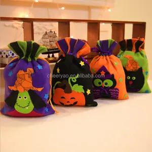 Túi Quà Tặng Bí Ngô Halloween Đầy Màu Sắc Kẹo Trick Hoặc Điều Trị Túi Kẹo Halloween Cho Khuyến Mãi