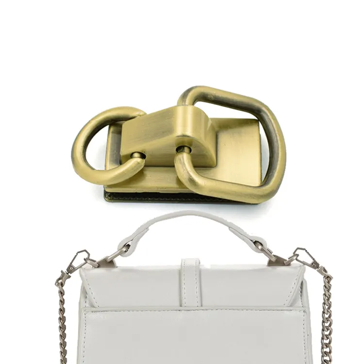 Best selling metal double rings bag handle accessory loop for handbag strap