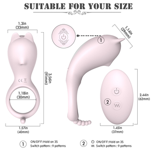 Anneau de pénis vibrant en silicone rechargeable pour couples, série Ass Dream rose, pour une vie sexuelle plus intense. - Product Image 3