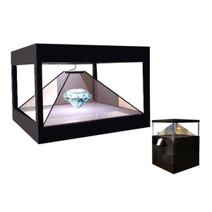 <span class=keywords><strong>360</strong></span> grado transparente pantalla oled holográfica pantalla Box reproductor de medios stand de exposición - Product Image 1