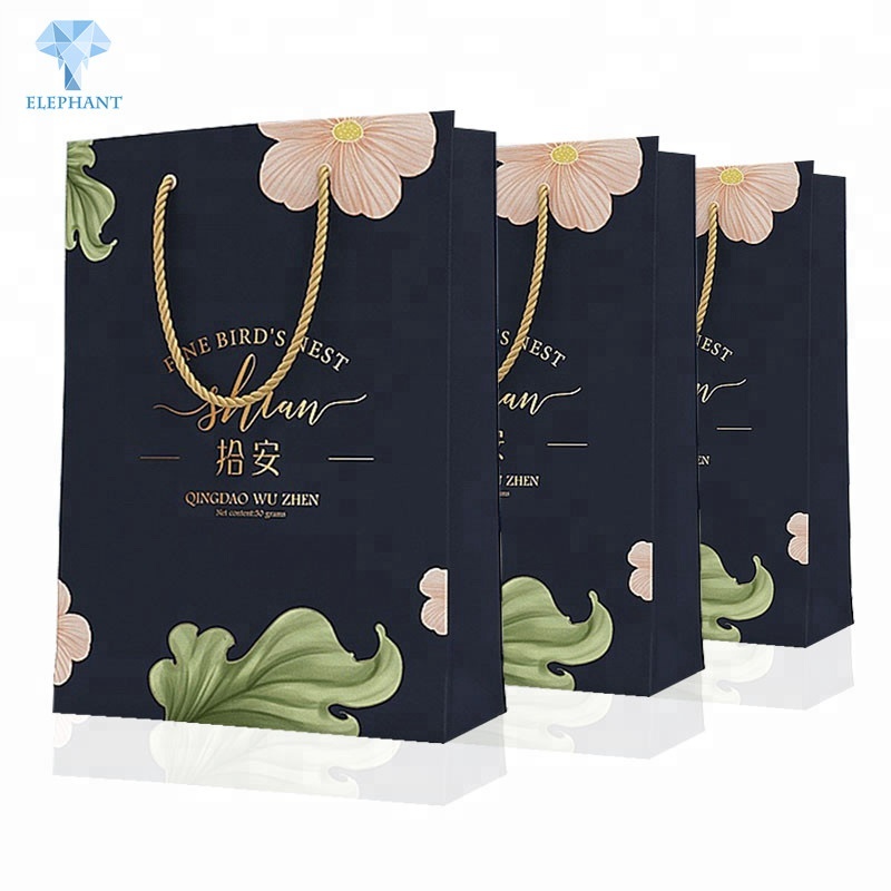 Custom uniquecolour printing commercial luxury shopping gift paper bag