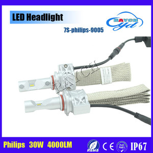 Haute lumen 4000lm <span class=keywords><strong>voiture</strong></span> <span class=keywords><strong>led</strong></span> phare 9005 PHILIP puce sans ventilateur 5S <span class=keywords><strong>led</strong></span> phare ampoules - Product Image 2