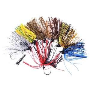 Leurre de <span class=keywords><strong>pêche</strong></span> en caoutchouc 10g, spinnerbait avec jupe, jig de <span class=keywords><strong>pêche</strong></span> en caoutchouc - Product Image 2