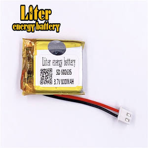 Plug <span class=keywords><strong>2</strong></span>.5-<span class=keywords><strong>2</strong></span> P 3.7 V 602635 mah 800 lithium polymer lipo rechargeable battery li ion Solar lithium battery with PCM - Product Image 1