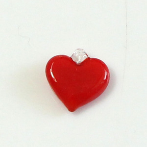 <span class=keywords><strong>Colgante</strong></span> de Corazón <span class=keywords><strong>Rojo</strong></span> de Cristal Lampwork de 15 mm para Decoración de Bodas, Abalorio de Corazón - Product Image 6