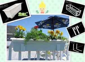 <span class=keywords><strong>Jardinera</strong></span> Rectangular <span class=keywords><strong>Blanca</strong></span> para Flores, para Balcón, Jardín Vertical - Product Image 3