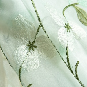MOQ basso di Stile Cinese Traslucido Floreale Ricamato Giallo Finestra Sheer <span class=keywords><strong>Tende</strong></span> Voile <span class=keywords><strong>Per</strong></span> Balcone Banchetto di Nozze <span class=keywords><strong>Sala</strong></span> - Product Image 6