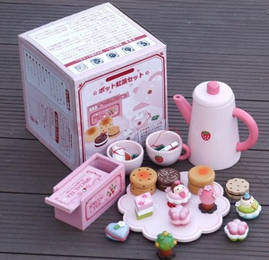Girls Cooking <strong>Toy</strong> High Tea Set Cake Tea Cup <strong>Ice</strong> <strong>Cream</strong> Set pink Play <strong>Wooden</strong> <strong>Toy</strong> - Product Image 5