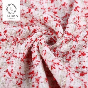 Shaoxing Supplier Fashionable <strong>Boucle</strong> <strong>White</strong> Wool Yarn Tweed Fabric - Product Image 2