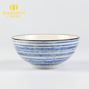 <span class=keywords><strong>Vaisselle</strong></span> de restaurant <span class=keywords><strong>en</strong></span> <span class=keywords><strong>porcelaine</strong></span> chinoise de Chaozhou, prix de gros bon marché, couleur bleue à rayures rondes, <span class=keywords><strong>vaisselle</strong></span> <span class=keywords><strong>en</strong></span> céramique - Product Image 5