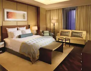 호텔 침실 가구 말레이시아 프로젝트 케이스 침실 테이블 세트 힐튼 상업 호텔 가구 침실