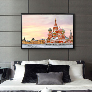 Rusia lugar famoso Catedral de <span class=keywords><strong>San</strong></span> <span class=keywords><strong>Basilio</strong></span> mosaico diamante pintura - Product Image 1