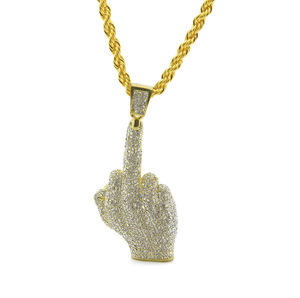 Colliers avec strass pour hommes, chaînes et pendentifs Hip Hop, bijoux à la mode, accessoire pour le Hip Hop, couleur or, chaînes avec corde de 6mm ou 30 pouces - Product Image 4