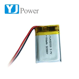 YJ402030 190mAh 3.7v KC Rechargeable Lithium Ion Polymer Lipo Battery