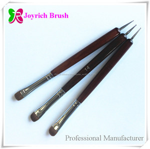 Kolinsky cheveux Acetoneproof <span class=keywords><strong>rouge</strong></span> manche en bois français Nail outil - Product Image 1