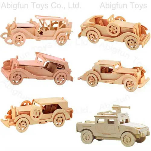 Kit de modelo de artesanía de madera de automóvil, modelo de construcción de bricolaje de rompecabezas de coche de madera 3d