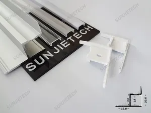 aluminio led borde iluminado de perfil