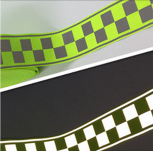 เทปแถบสะท้อนแสง PVC ลายตารางขนาด 5 ซม. สำหรับเย็บติดเสื้อผ้าเพื่อความปลอดภัย ชุดยูนิฟอร์ม และกางเกง - Product Image 5