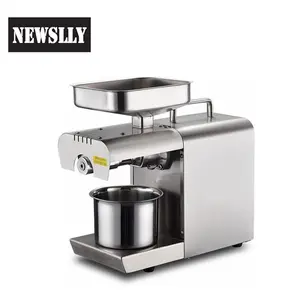 Penuh Otomatis Komersial Stainless Steel Listrik Kecil Press Kelapa Minyak Bunga Matahari Extractor Makanan Presser Minyak