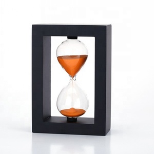 Black Frame Blue <strong>Sand</strong> 25-Minute <strong>Art</strong> Deco <strong>Sand</strong> Timer Hourglass for Christmas and Chinese New Year - Product Image 2