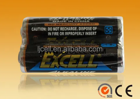 long life EXCELL 1.5v AA alkaline battery LR6 Excell battery LR6