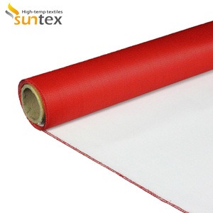 Tecido Resistente Ao fogo Tecido de Fibra de Vidro Revestida De Pano PU Revestido de Poliuretano Resistente Ao Calor - Product Image 4