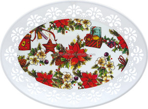 Nuevo óvalo de navidad de plástico barato carga <span class=keywords><strong>platos</strong></span> y placas - Product Image 3