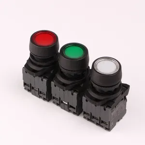 רמת הגנת IP65 בקרה תעשייתית MiWi-800-FS-AD כפתור מתג לדחוף כפתור עם מנורת הנורה אדומה, מתג כפתור לדחוף