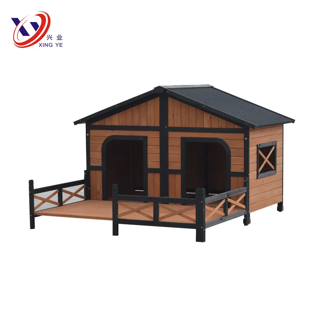 Large Size Solid Fir Wood Outdoor Wooden Dog House