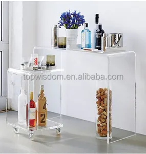 Großhandel Modern Look Acryl Tisch Einfaches Design Acryl Coffee Bar Konsolen tisch