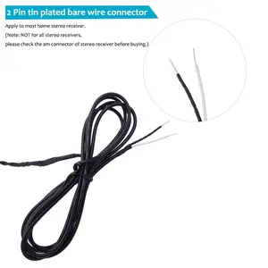 Free Shipping AM Loop Antenna 2 Pin Bare Wire Connector AM AntennaためTable Top Home Stereo Receiver Radio Receiver Indoor