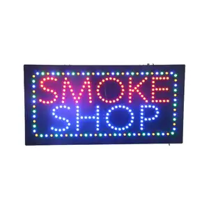 Versteckte 12*24 ''Rechteckform High Bright Indoor Smoke Shop Indoor Animierte Werbung Acryl LED Open Window Sign