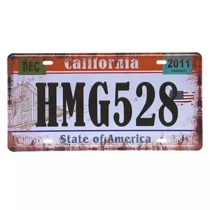 Factory Made aluminum custom car number license designs plate